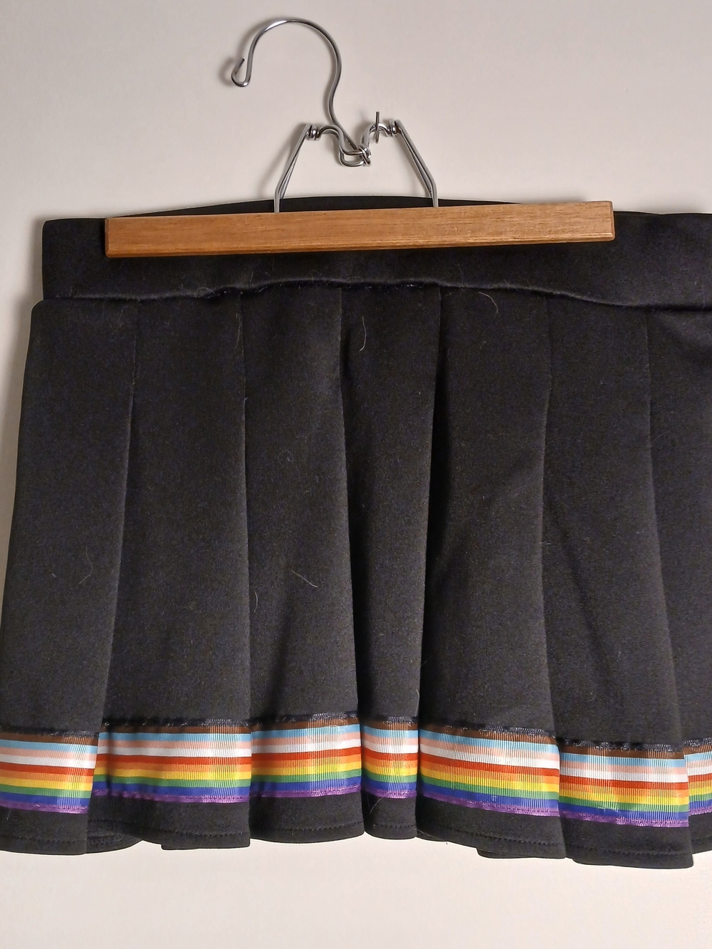 Bodyrage Black Skirt With Rainbow Hem Size M/L